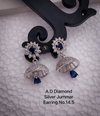 AD Diamond Rose Gold And Silver Designer Jummar Earrings Wholesale Online
